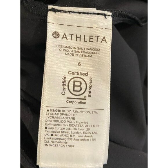Athleta Stellar Flare Trouser Pants Zipper Ankle Black Size 6 - Picture 4 of 5